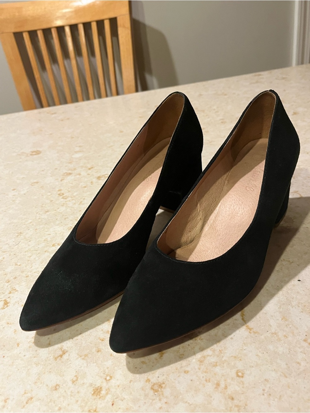 Madewell The Rivka Block Heels Size 7.5 Black  Shoes Pumps